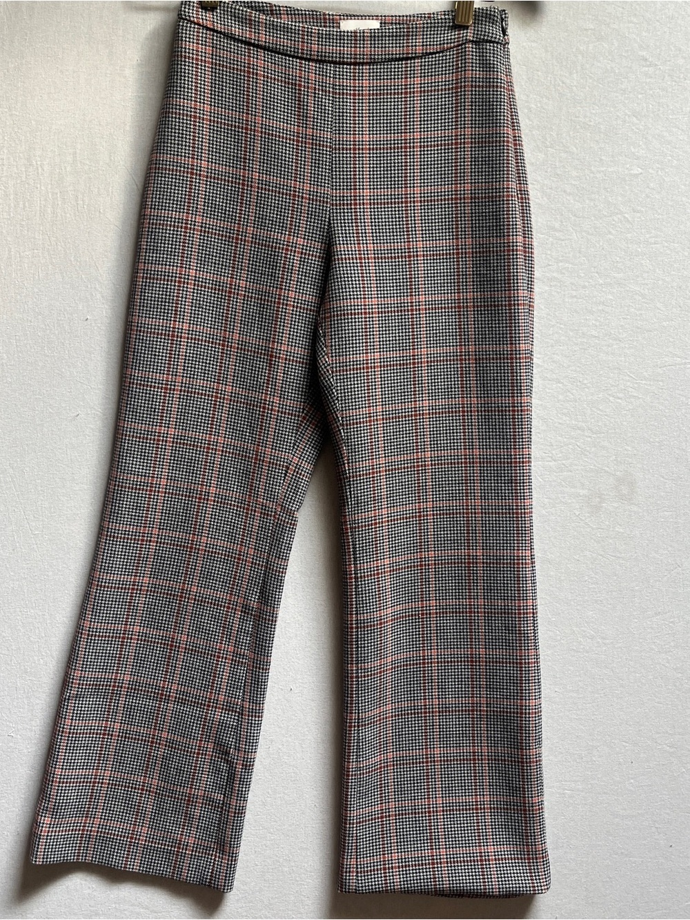 Wilfred Plaid Straight-Leg Cropped Pants Sz 0